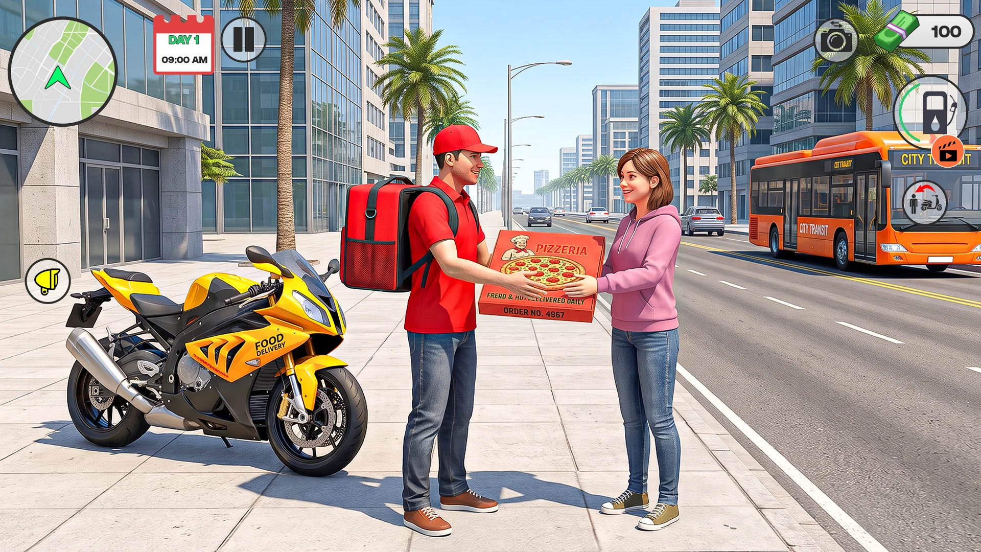Capture d\'écran 6 de Delivery Boy:Bike Wheelie Game