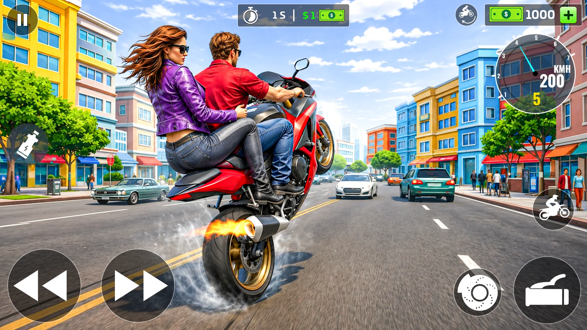 Extreme Bike Wheelie 3D 截图 1
