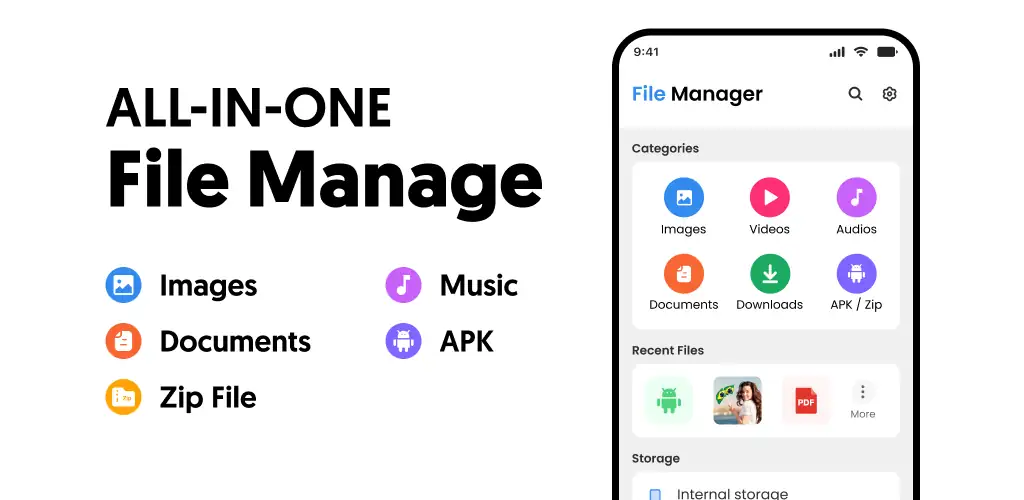 File Manager 应用程序 Android 封面艺术
