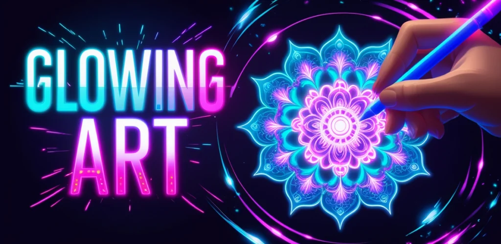 Arte de capa do Glow Art Drawing - Doodle App aplicativo para Android