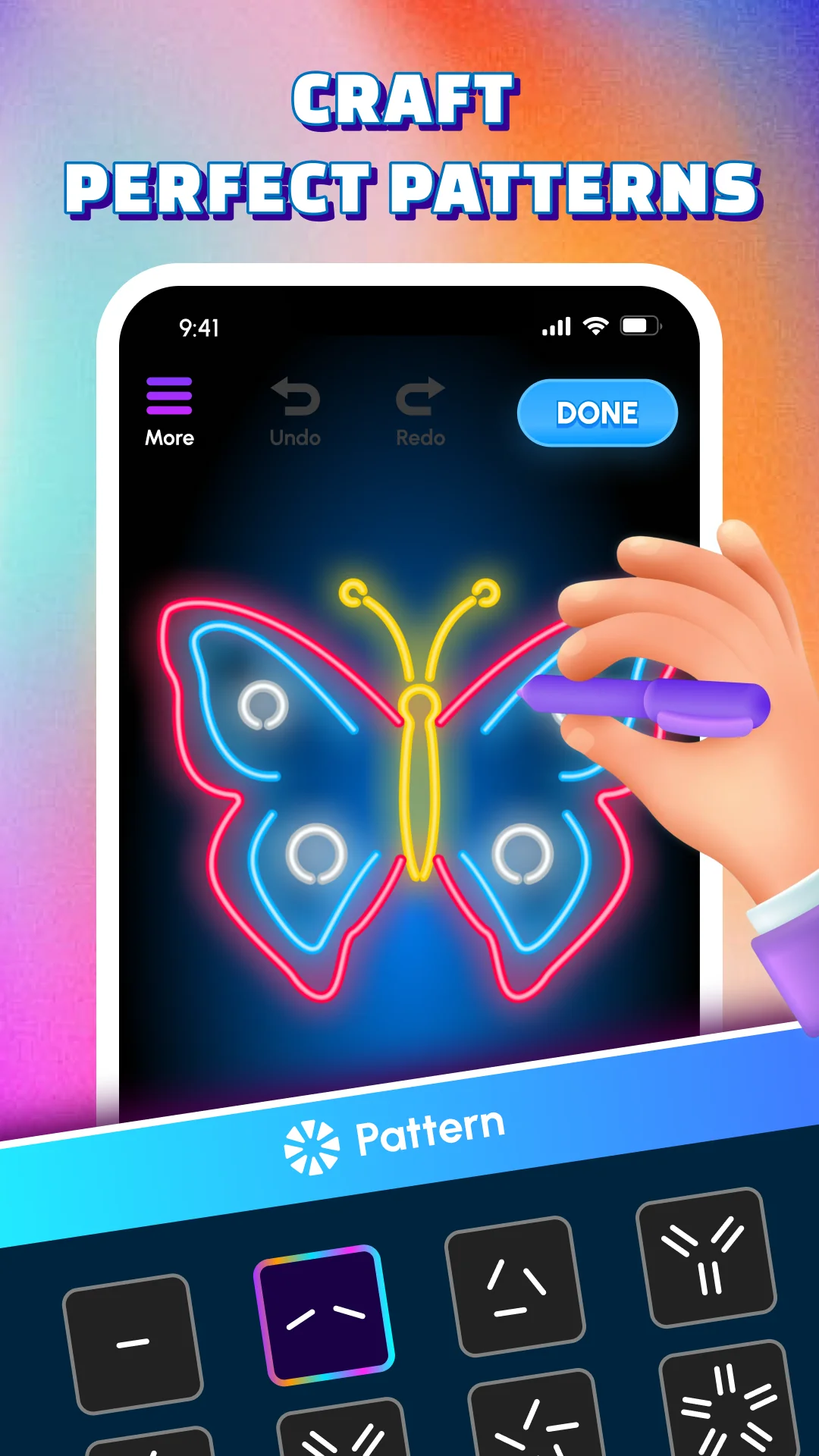 Captura de tela de Glow Art Drawing - Doodle App 4