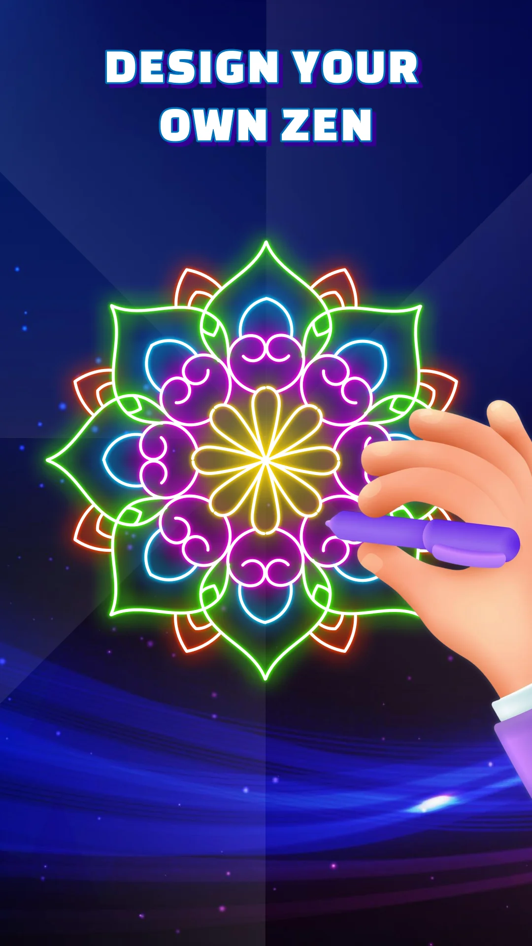 Captura de tela de Glow Art Drawing - Doodle App 6