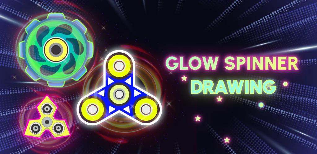 Glow Finger Spinner Art App app cover art for Android