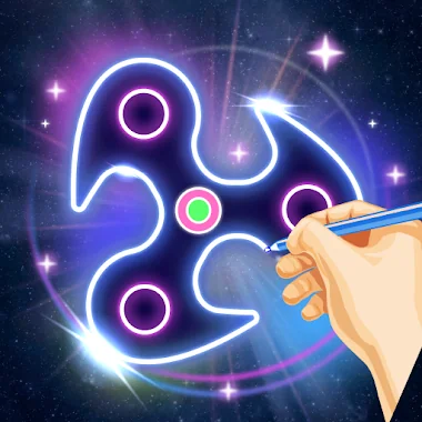 Glow Finger Spinner Art App Icon