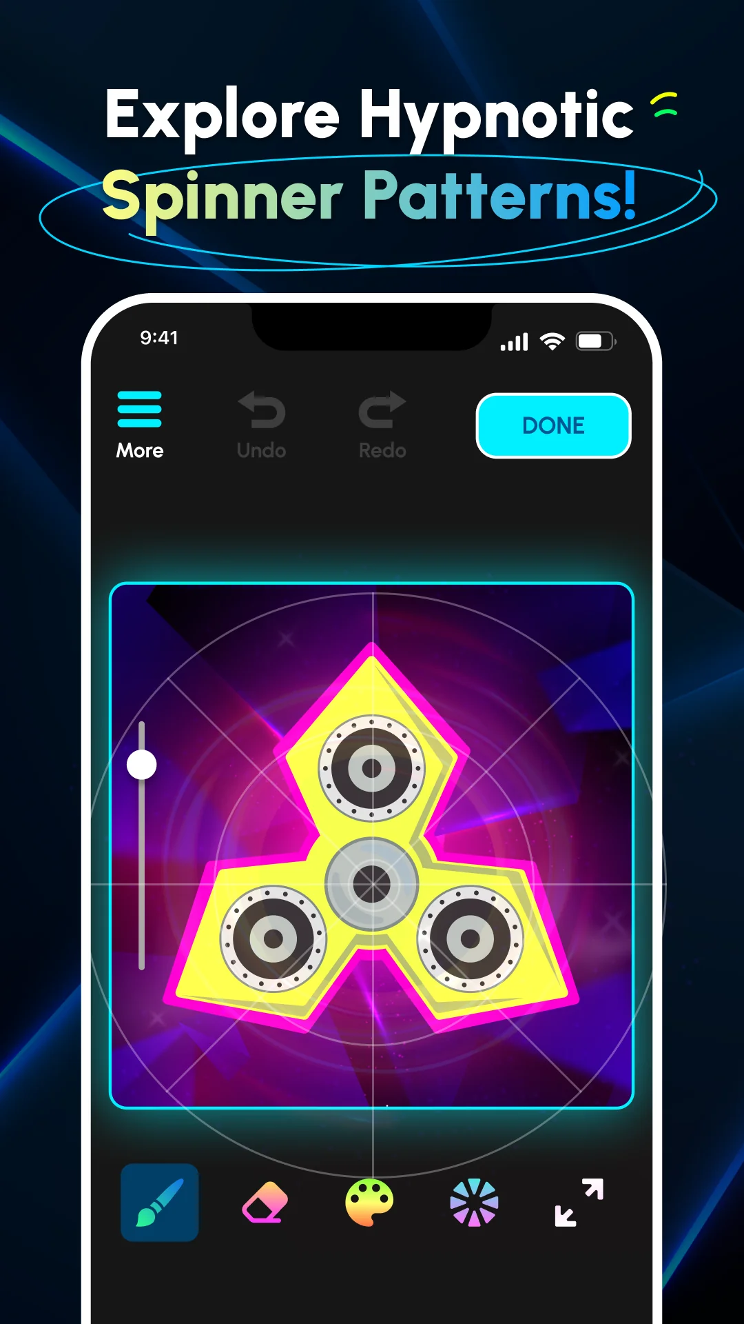 Glow Finger Spinner Art App screenshot 2