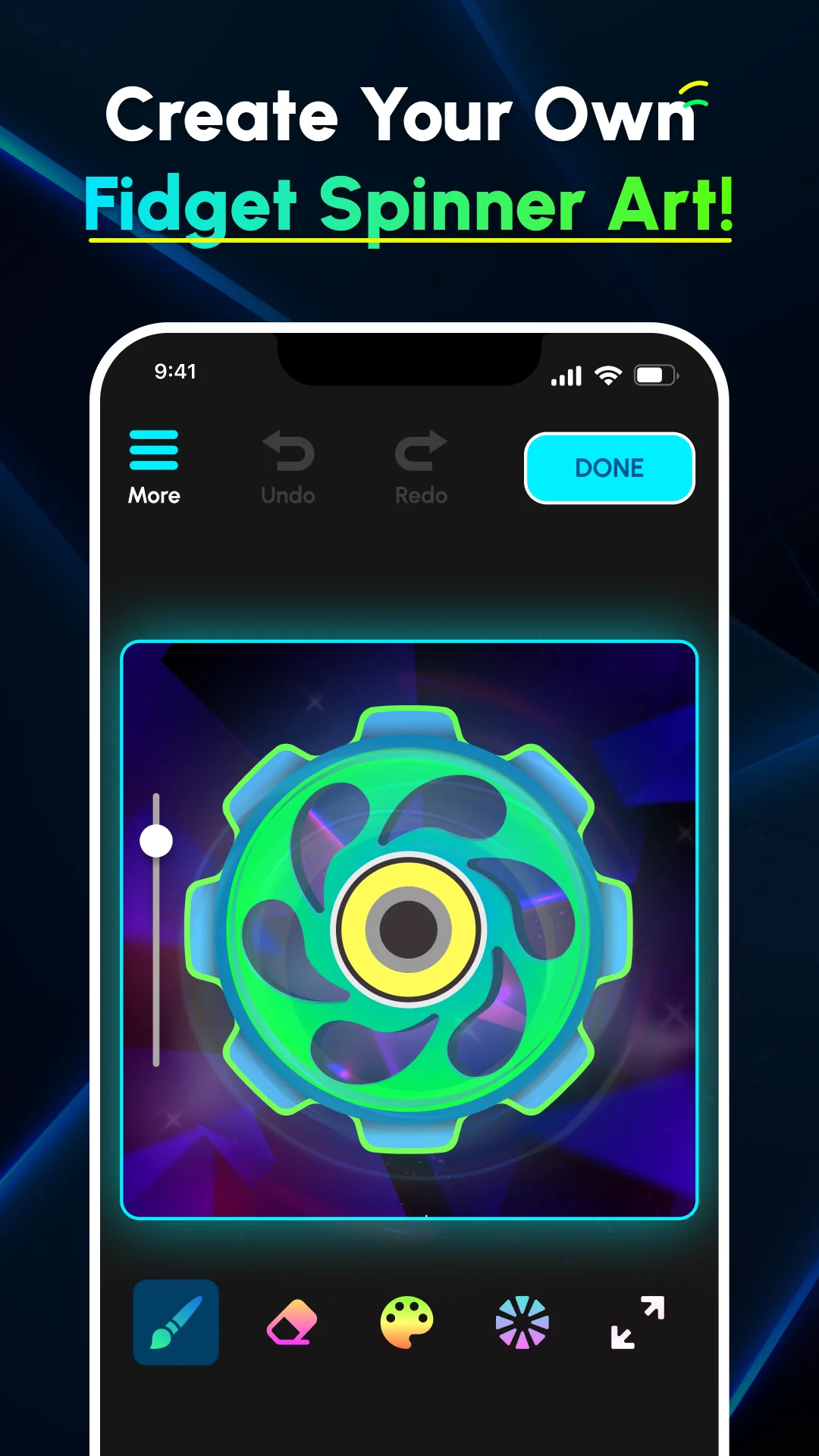 Glow Finger Spinner Art App screenshot 4