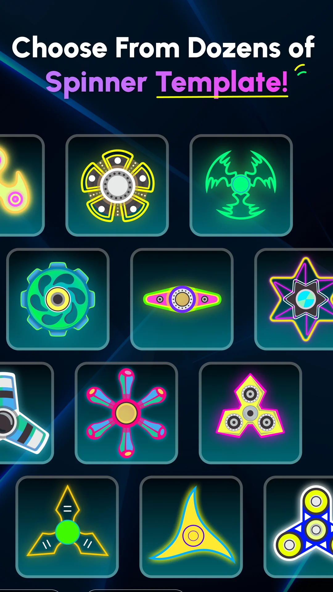 Glow Finger Spinner Art App screenshot 5