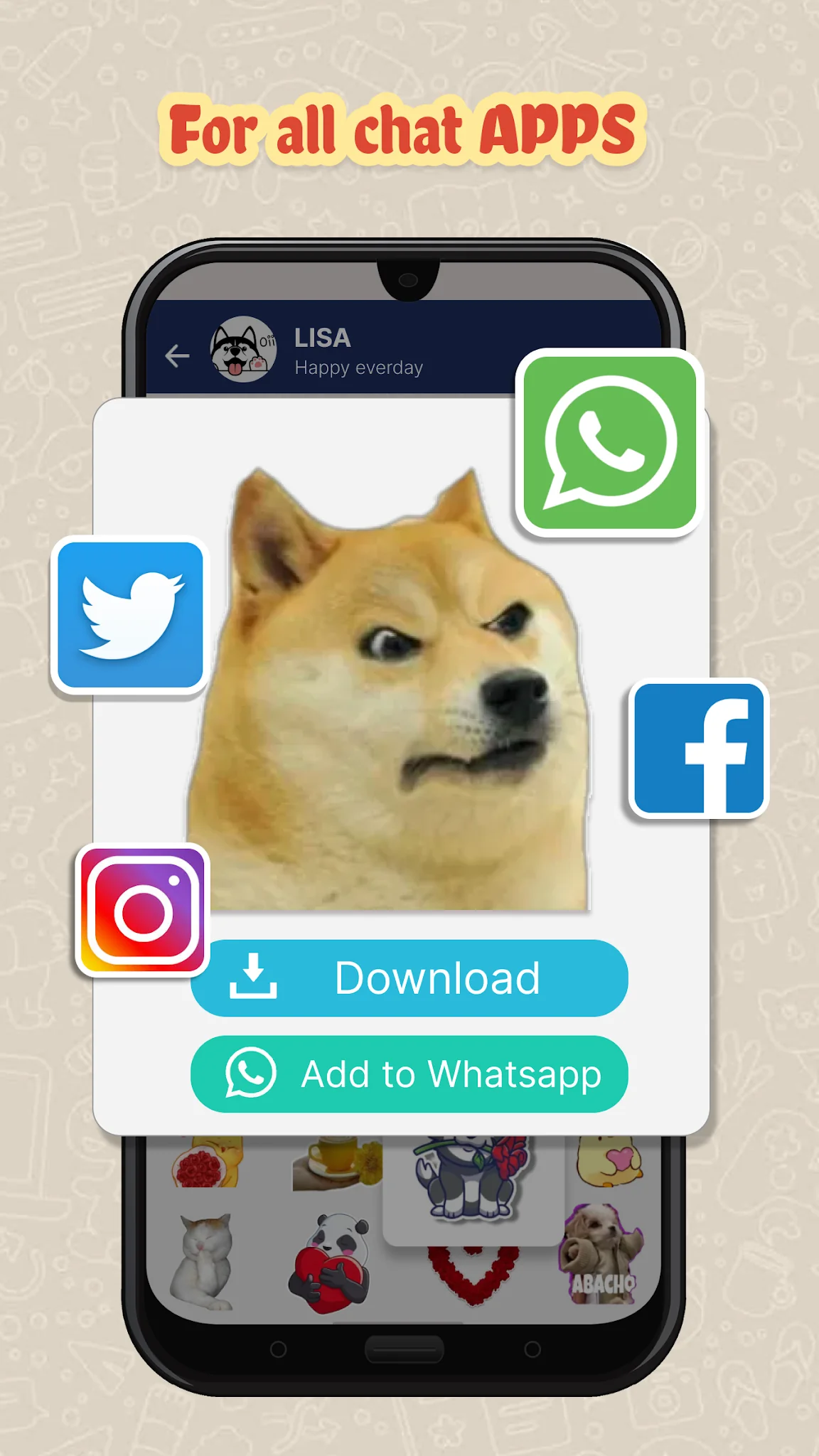 HD Sticker&Pack WAStickersApps screenshot 4