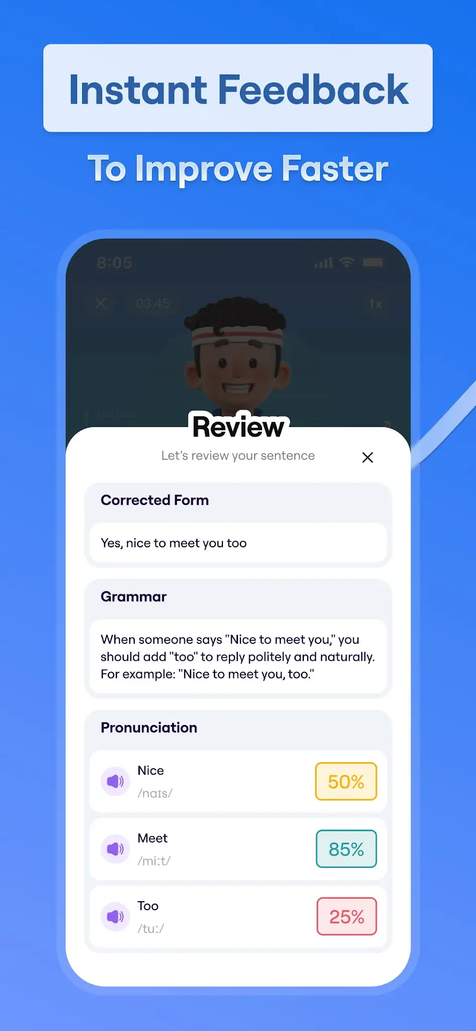 LunaSpeak: AI Speaking Coach скриншот 7