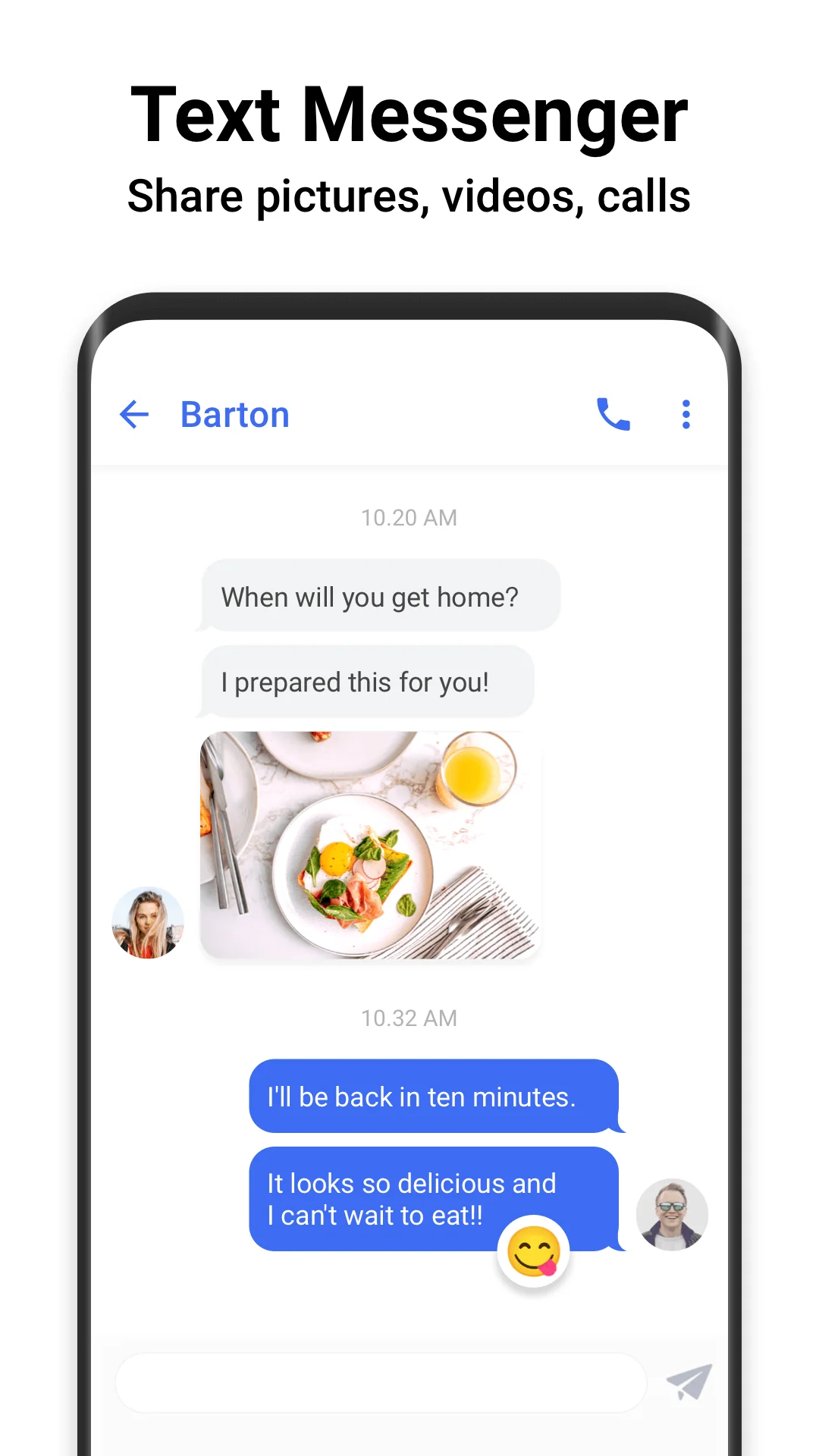 Capture d\'écran 1 de Messenger SMS - Text Messages