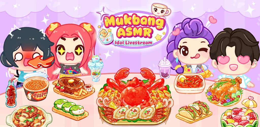 Mukbang ASMR: Idol Livestream لعبة غلاف فني للأندرويد