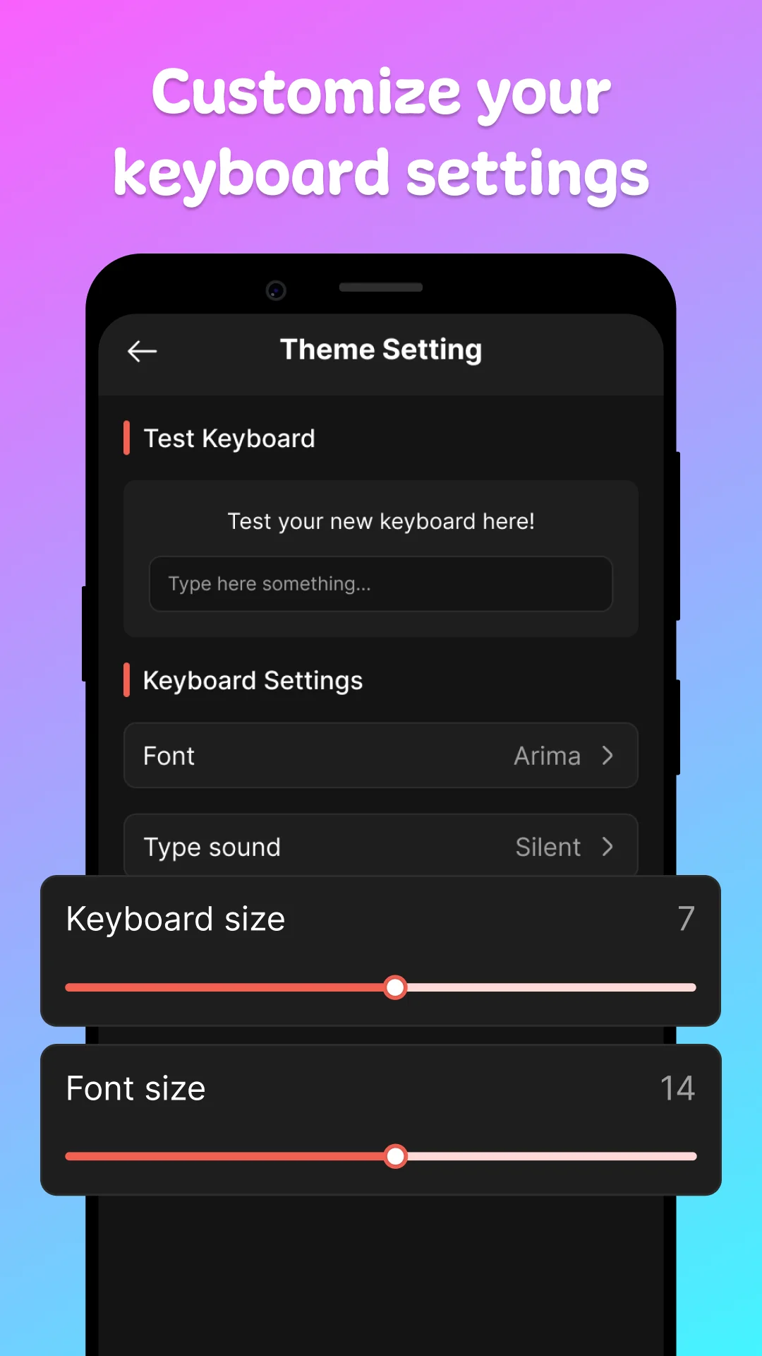 My Keyboard: Themes & Fonts screenshot 5