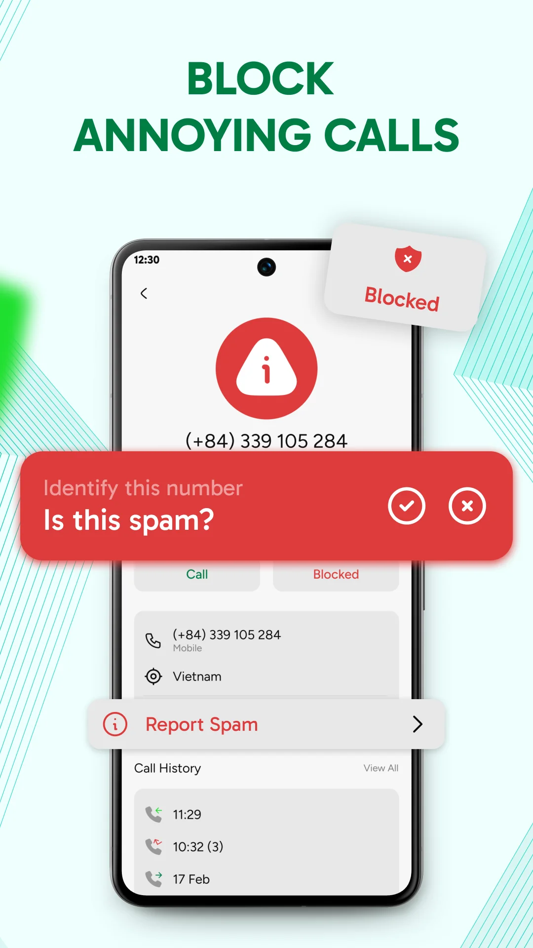 Phone Caller ID - Spam Blocker скриншот 2