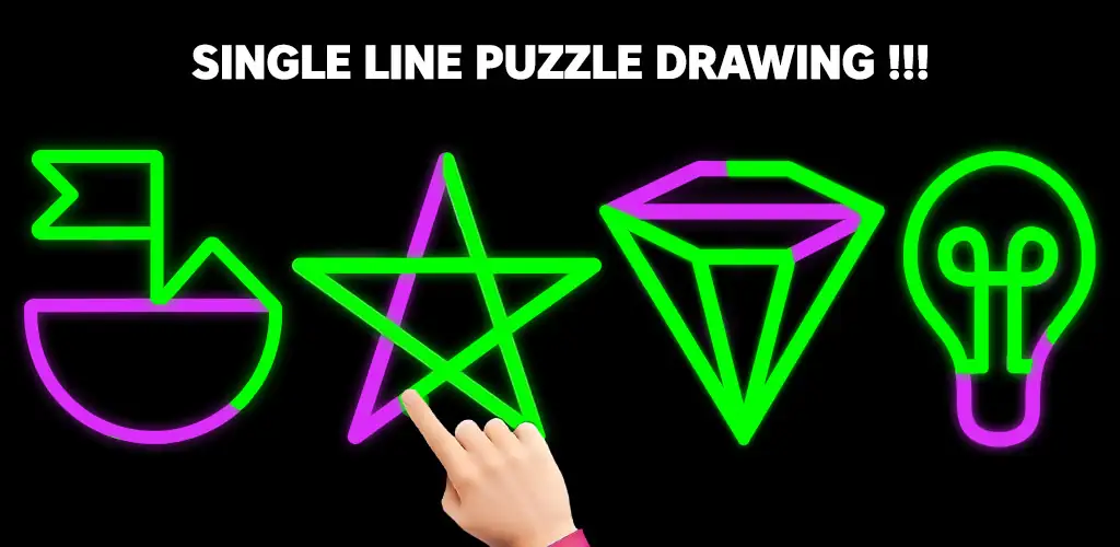 Single Line Puzzle Drawing game cover art for Android