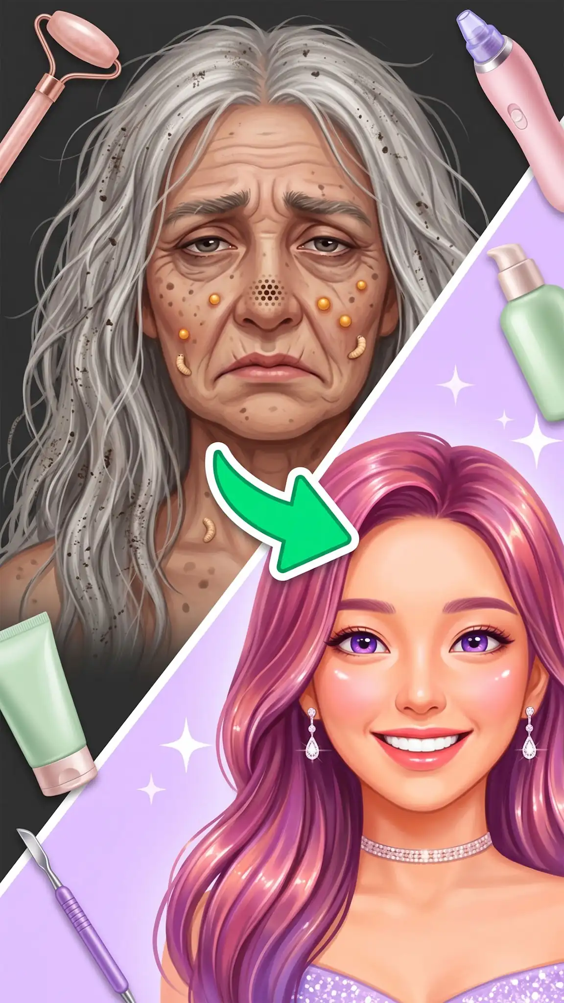 لقطة شاشة 7 لـ Skincare ASMR Makeover Time