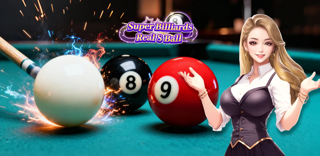 Super Billiards Real 8 Ball game cover art for Android