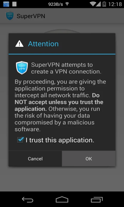 SuperVPN Pro скриншот 1