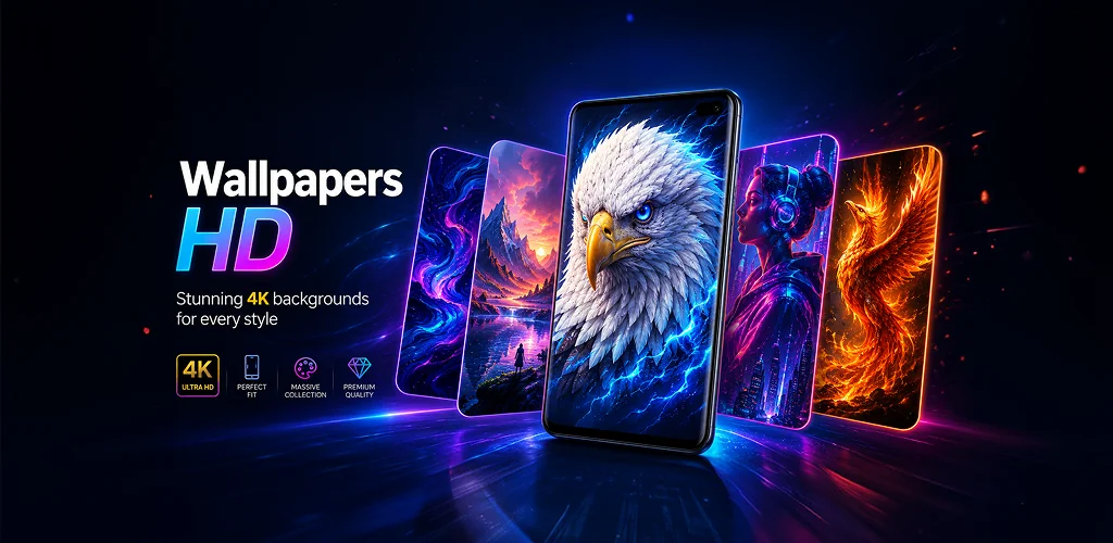 Fonds d'écran Full HD, 4K application cover art for Android