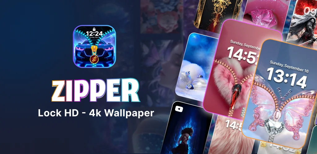 Zipper Lock HD - HQ Wallpaper приложение обложка для Android