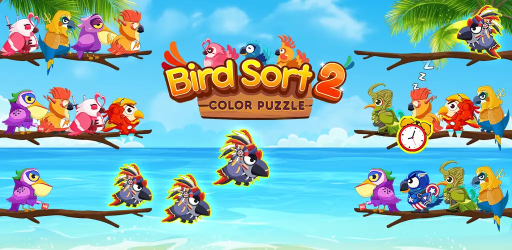 Bird Sort 2: Color Puzzle لعبة غلاف فني للأندرويد