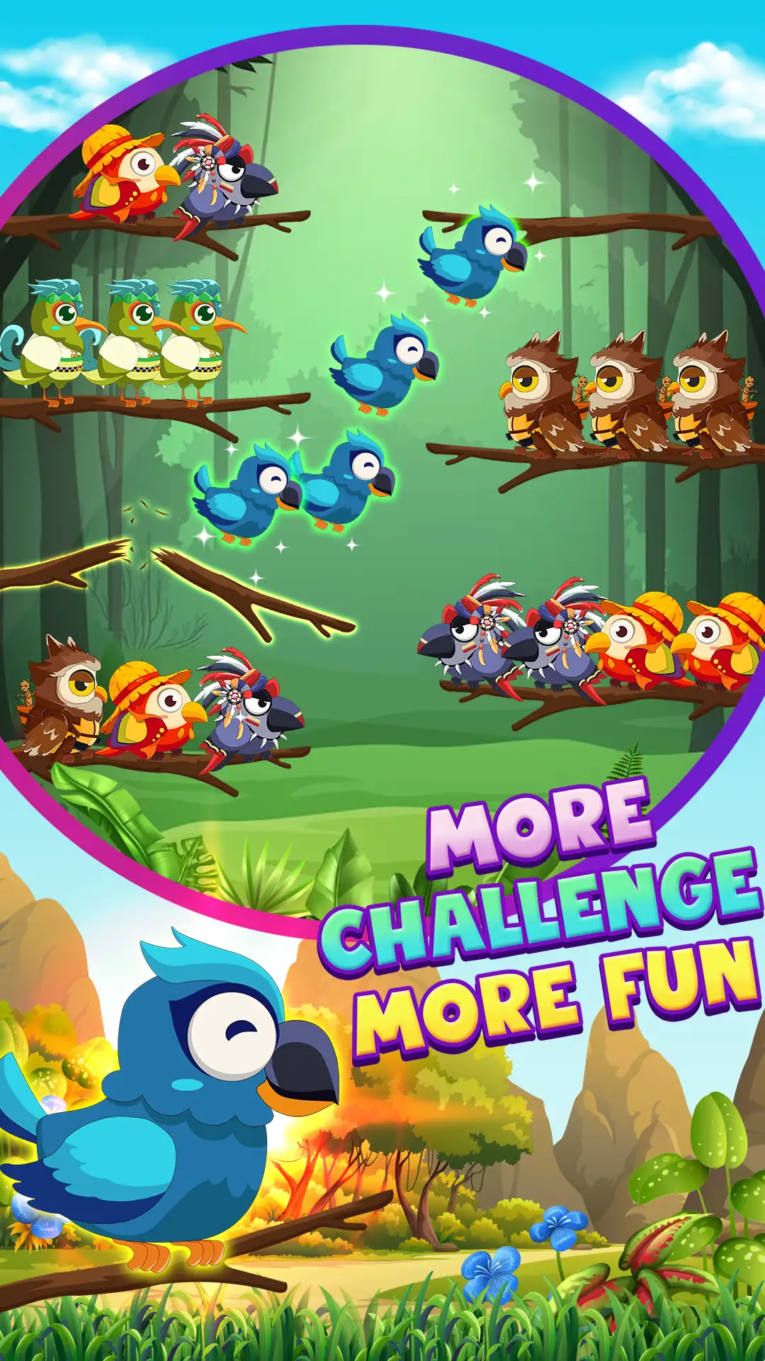 لقطة شاشة 1 لـ Bird Sort 2: Color Puzzle