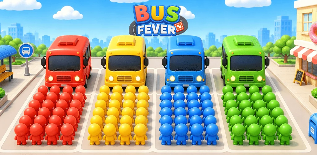 Bus Fever Party! لعبة غلاف فني للأندرويد