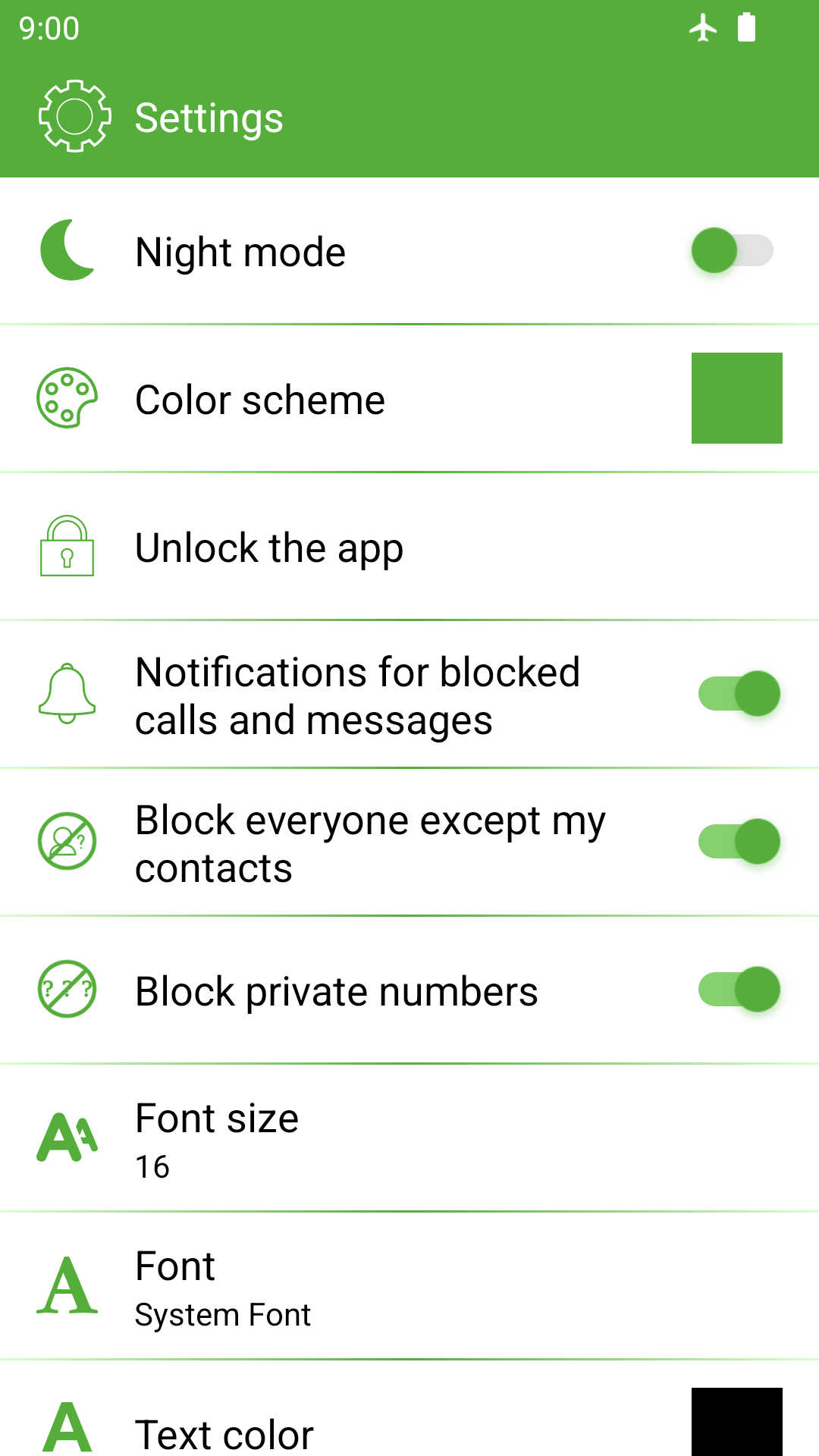 Captura de tela de Bloquear chamadas e textos 2