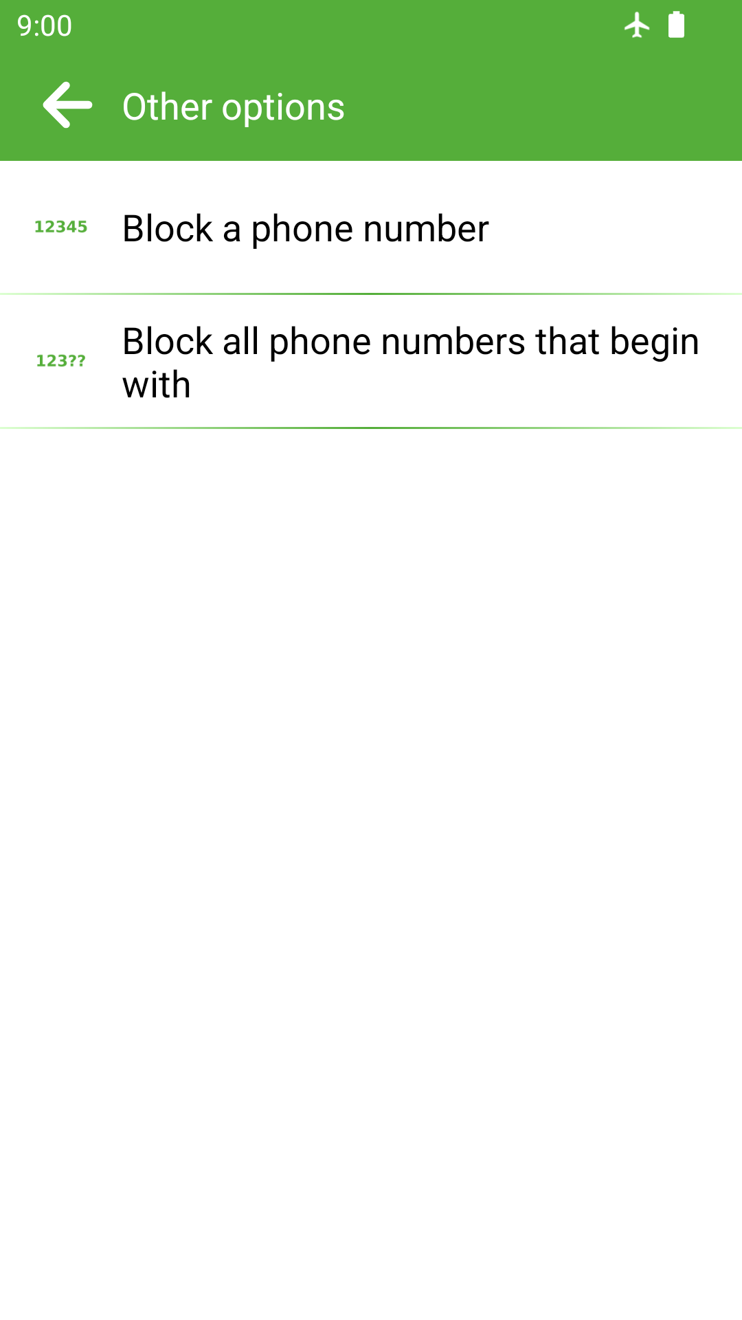 Captura de tela de Bloquear chamadas e textos 3