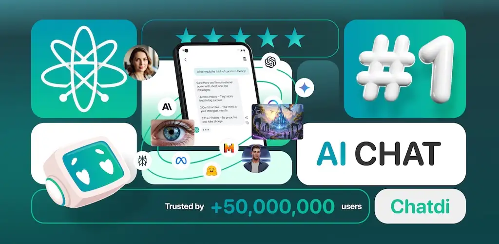 Chatdi: AI Chat & Assistant приложение обложка для Android