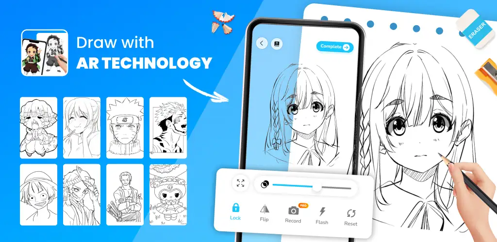 Draw Cartoon - AR Sketch App приложение обложка для Android