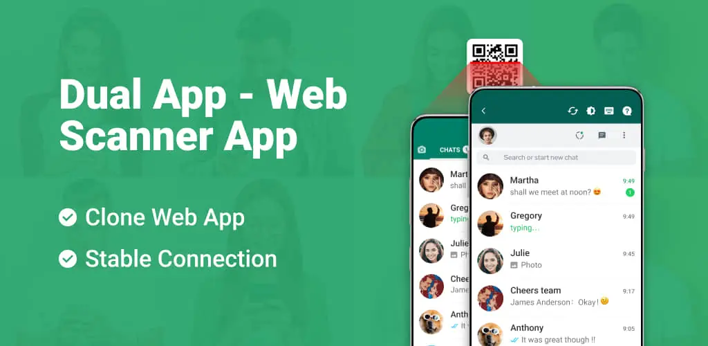 Arte de capa do Dual App - Web Scanner App aplicativo para Android