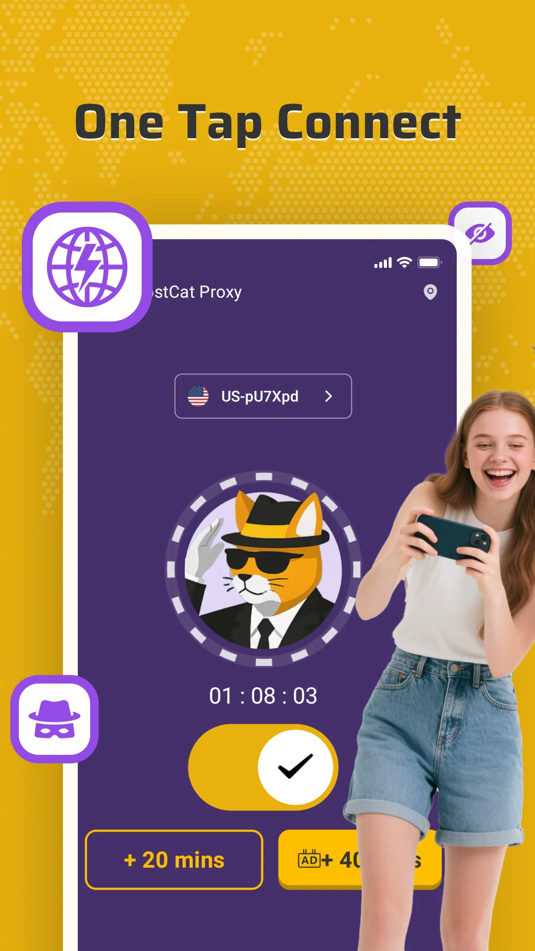 GhostCat Proxy: Fast & Private скриншот 1