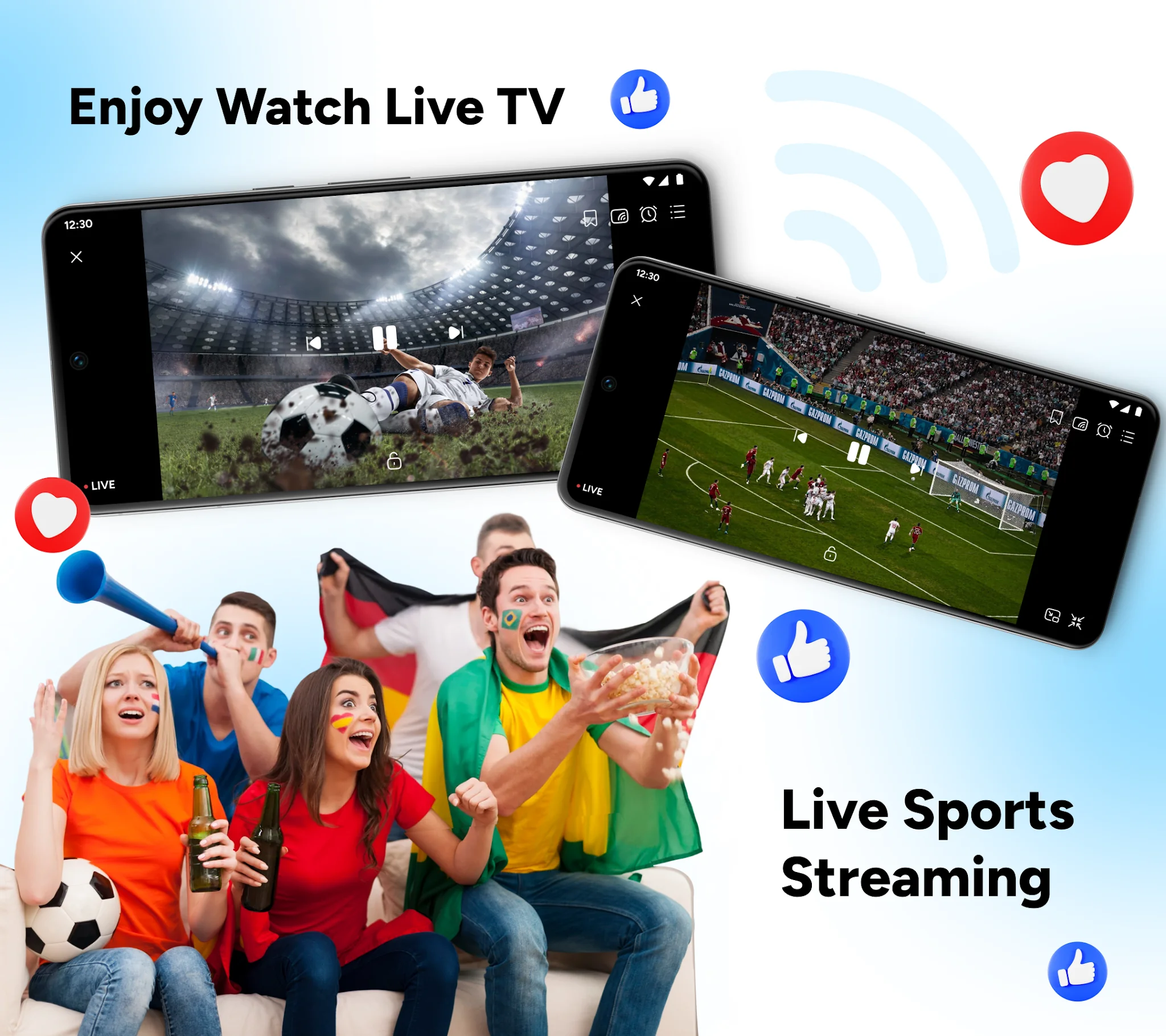 Live TV: Live Sports Streaming ekran görüntüsü 1
