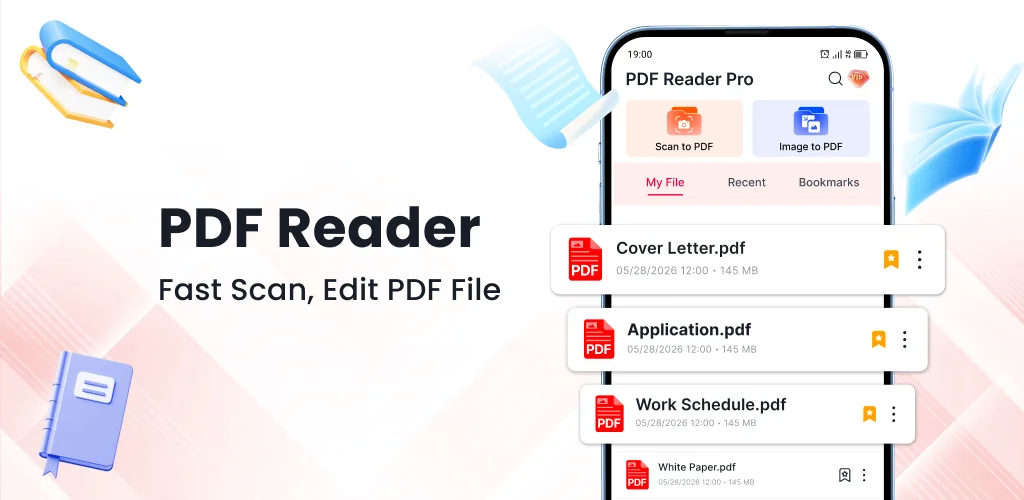 android için PDF Reader - Viewer, Edit PDF uygulama kapak resmi