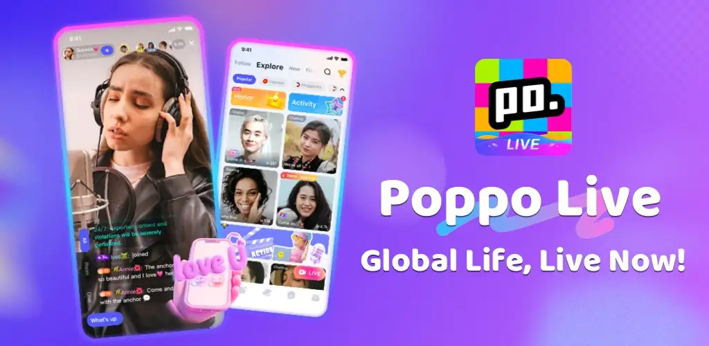 Poppo Live - Live Stream अनुप्रयोग Android के लिए कवर आर्ट