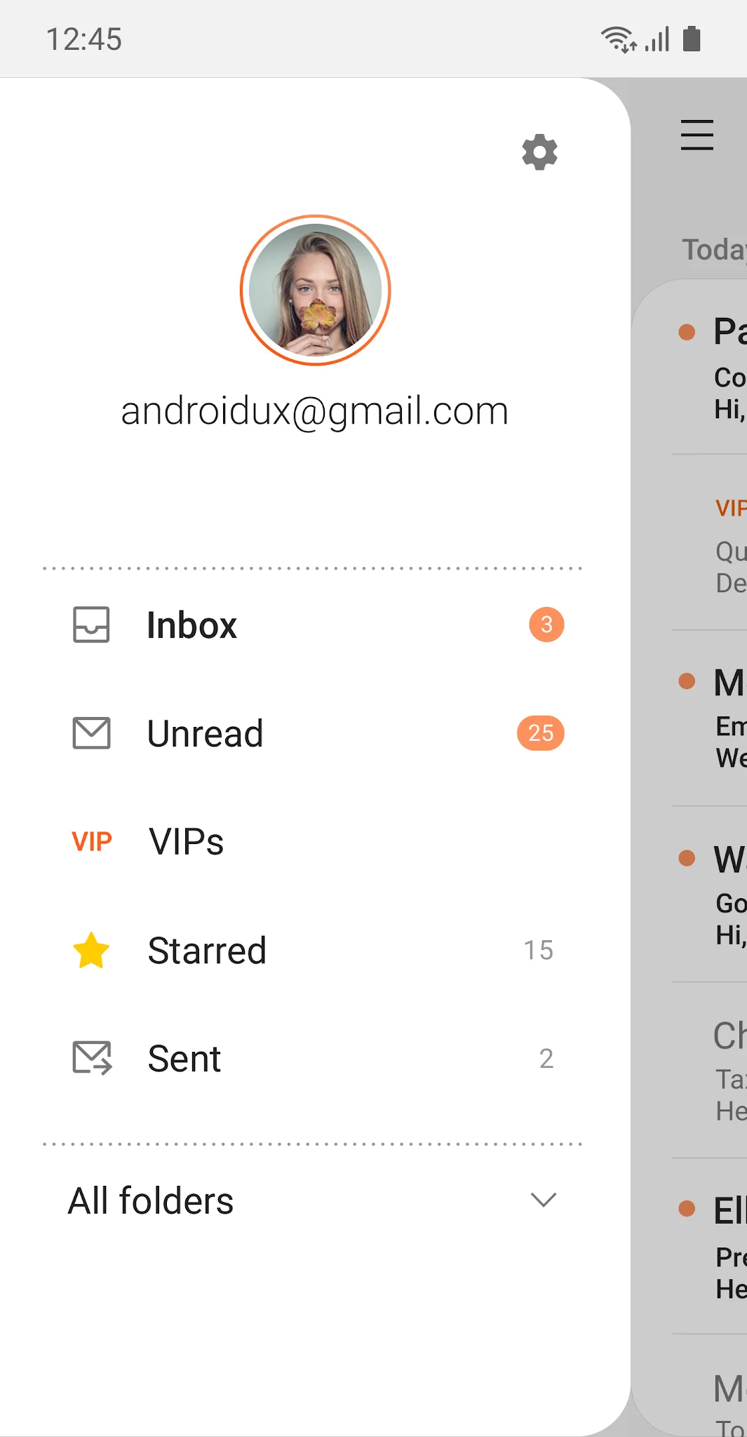 Samsung Email 截图 1