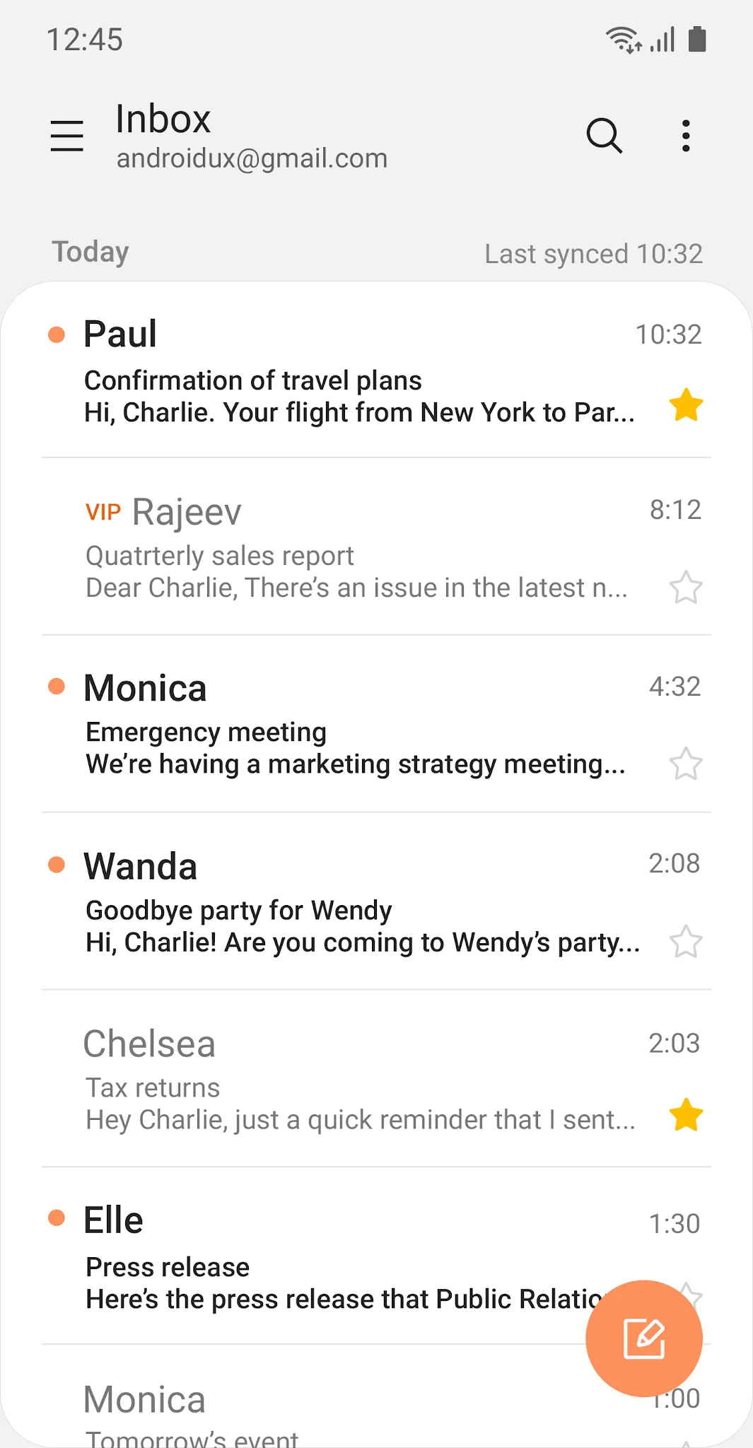 Samsung Email 截图 2