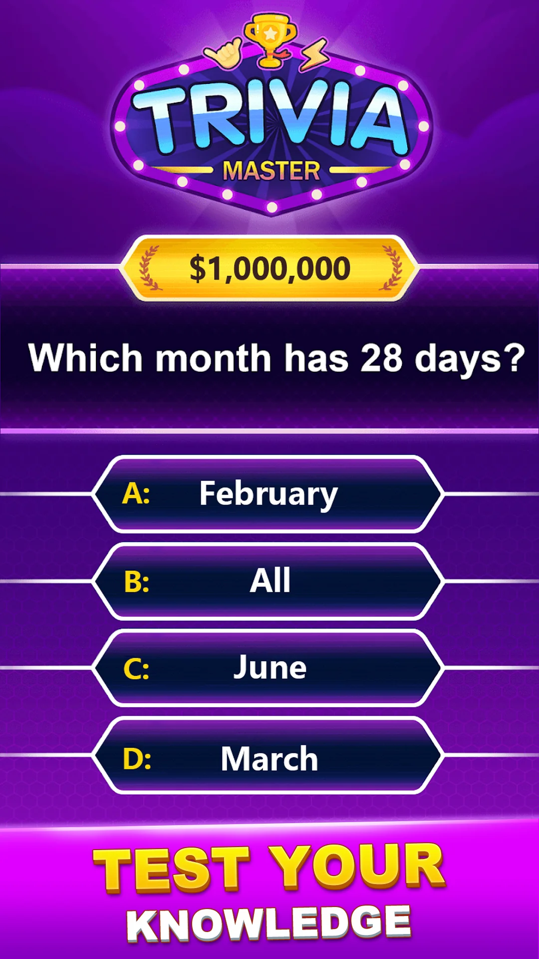 Captura de tela de TRIVIA Master -Jogo de palavra 1