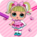 Cute Glitter Dolls Coloring Pages